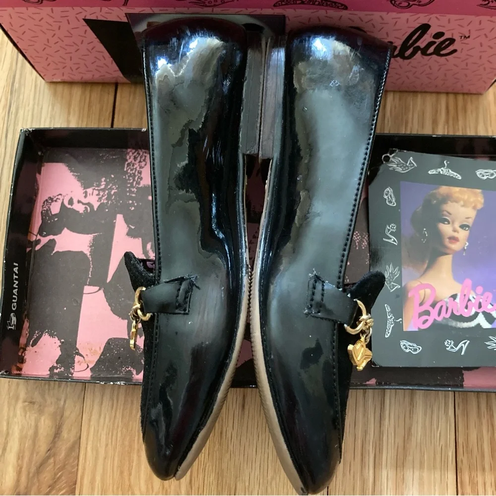 Vintage RARE 1993 Barbie 35th anniversary patent flats little girls size 10.5